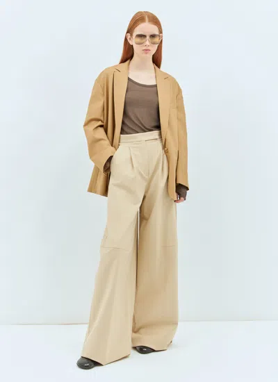 Max Mara Women Oversized Canvas Blazer In Cream