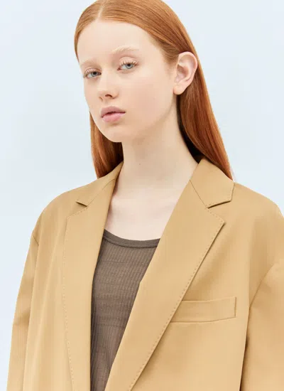 Max Mara Women Oversized Canvas Blazer In Cream
