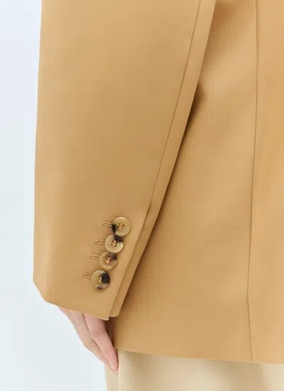 Max Mara Women Oversized Canvas Blazer In Cream
