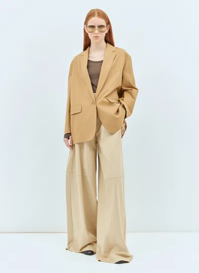 Max Mara Women Wide Leg Stretch Pants In Cream