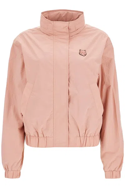 Shop Maison Kitsuné Giacca A Vento Bold Fox Head In Pink