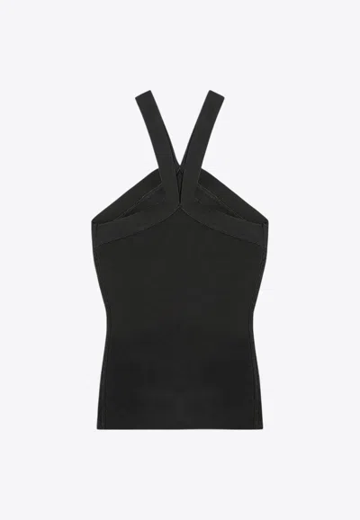 Shop Anine Bing Brea Crisscross Sleeveless Top In Green