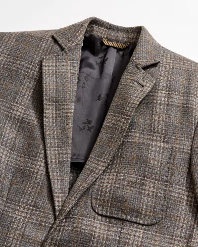 Billy Reid Mouline Flannel Plaid Archie Jacket In Charcoal Multi