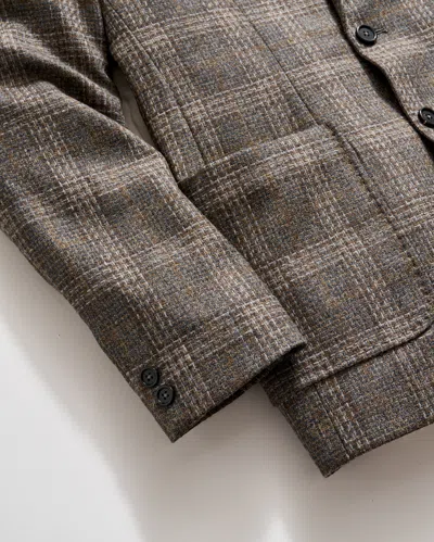 Billy Reid Mouline Flannel Plaid Archie Jacket In Charcoal Multi