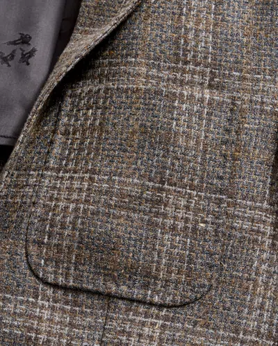 Billy Reid Mouline Flannel Plaid Archie Jacket In Charcoal Multi