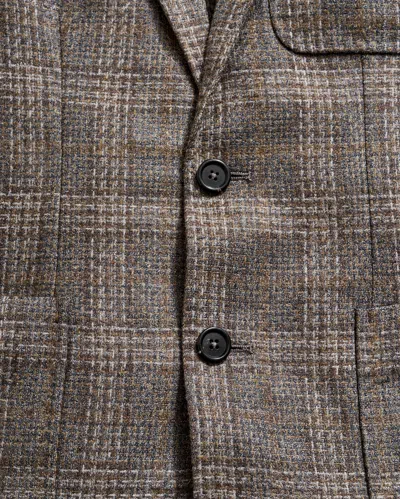 Billy Reid Mouline Flannel Plaid Archie Jacket In Charcoal Multi