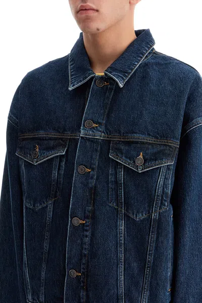 Agolde Blue Jacket With Vintage Effect