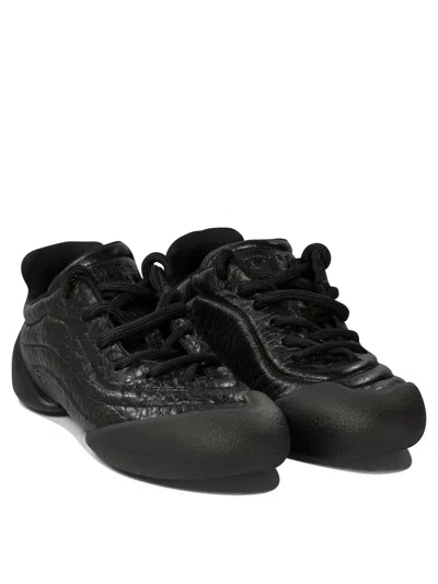 Alexander Mcqueen Flexion Rubber-trimmed Textured-leather Sneakers
