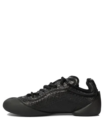 Alexander Mcqueen Flexion Rubber-trimmed Textured-leather Sneakers