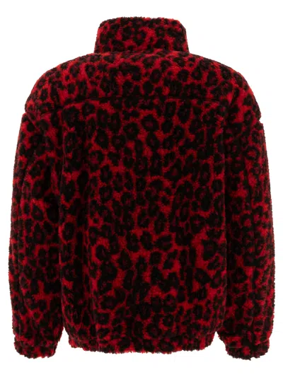 Alexander Mcqueen Leopard Print Fleece Jacket Jackets