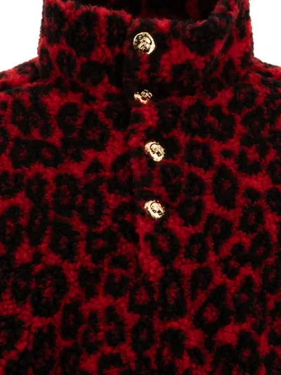 Alexander Mcqueen Leopard Print Fleece Jacket Jackets