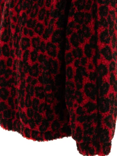 Alexander Mcqueen Leopard Print Fleece Jacket Jackets