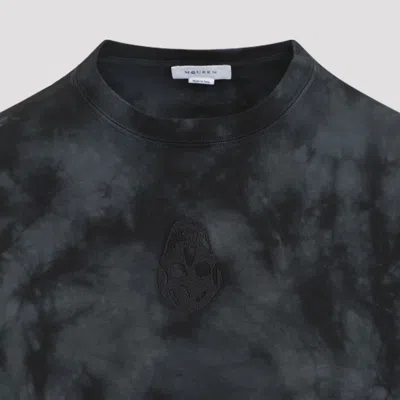 Alexander Mcqueen Skull Embroidered Tie-dye T-shirt