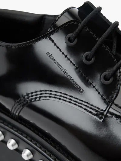 Alexander Wang Woman Lace-up Shoes Black Size 7 Leather