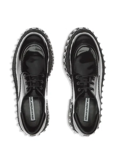 Alexander Wang Woman Lace-up Shoes Black Size 7 Leather