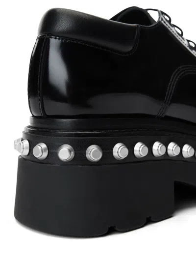 Alexander Wang Woman Lace-up Shoes Black Size 7 Leather