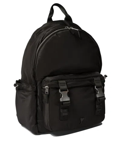 Ami Alexandre Mattiussi Sleek Backpack With Padded Mesh Separation