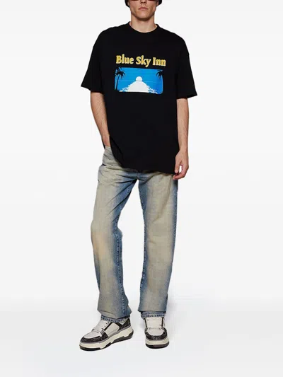 Amiri Bandana Repair Mid-rise Straight-leg Jeans