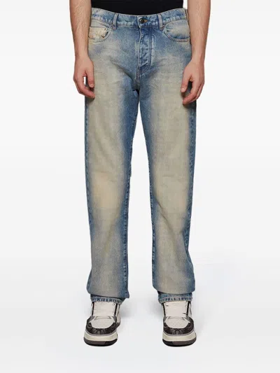 Amiri Bandana Repair Mid-rise Straight-leg Jeans