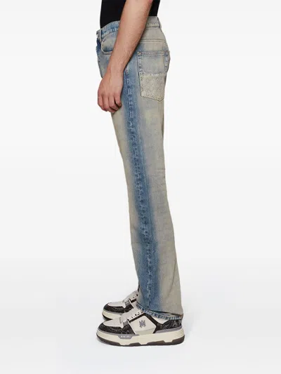 Amiri Bandana Repair Mid-rise Straight-leg Jeans
