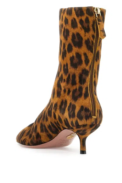 Aquazzura Montmartre 50 Leopard-print Suede Ankle Boots