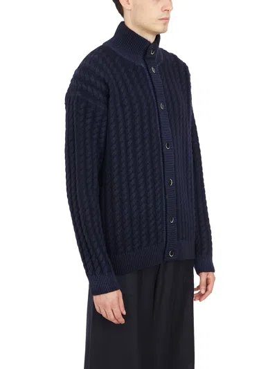Shop Barena Venezia Barena Cardigan Collo Alto A Treccia