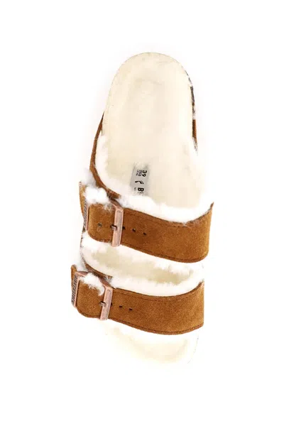 Birkenstock Arizona Shearling & Suede Sandals