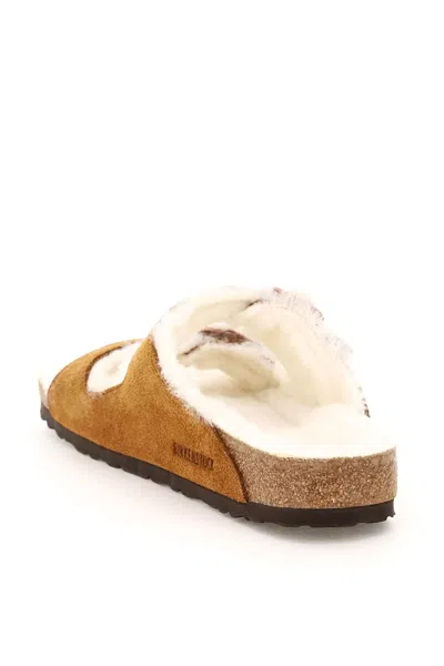 Birkenstock Arizona Shearling & Suede Sandals