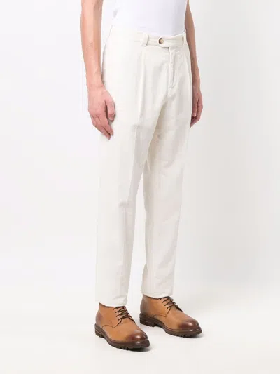 Brunello Cucinelli Leisure Fit Trousers In Garment Dyed Cotton Corduroy With Darts
