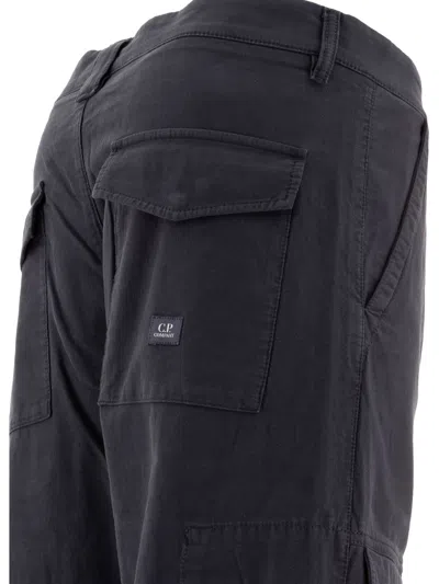C.p. Company Black Micro Reps Cargo Pants