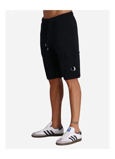 C.p. Company C.p.company Light Fleece Lens Short In Blue