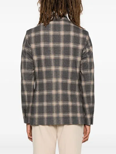Circolo 1901 Cotton Blend Single Breasted Check Jacket In Multi