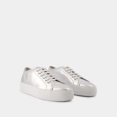 Common Projects Tournament Low Metallic-leather Sneakers