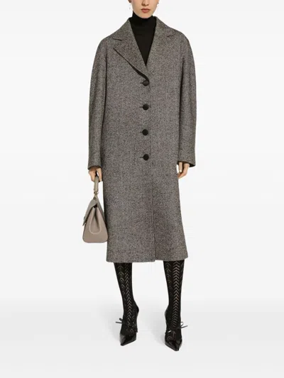 Dolce & Gabbana Chic Herringbone Pattern Jacket For Women