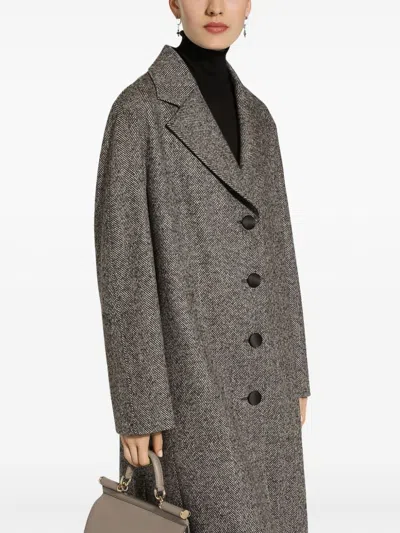 Dolce & Gabbana Chic Herringbone Pattern Jacket For Women