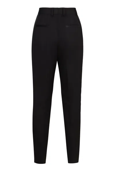 Dolce & Gabbana High-waisted Wool Gabardine Tuxedo Pants