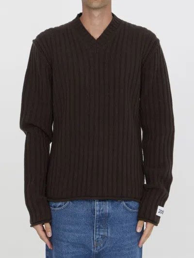 Dolce & Gabbana Man Sweater Dark Brown Size 40 Virgin Wool