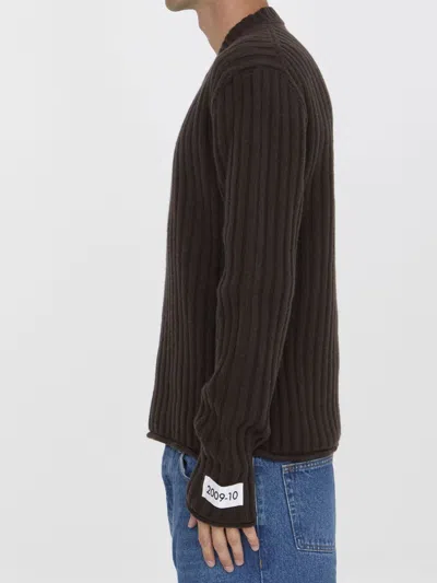Dolce & Gabbana Man Sweater Dark Brown Size 40 Virgin Wool