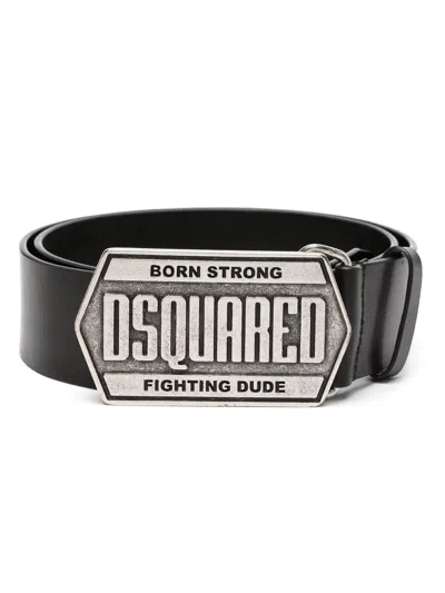 Dsquared2 Logo-plaque Leather Belt