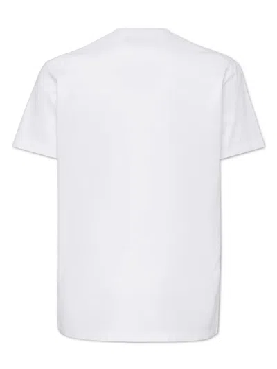 Dsquared2 White Crewneck T-shirt Witrh Screaming Maple