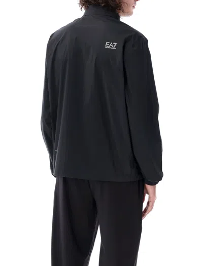 Ea7 Core Identity Recycled-nylon Zip-up Sweatshirt