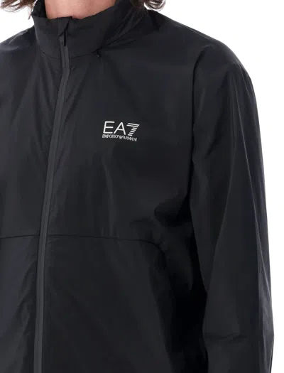 Ea7 Core Identity Recycled-nylon Zip-up Sweatshirt