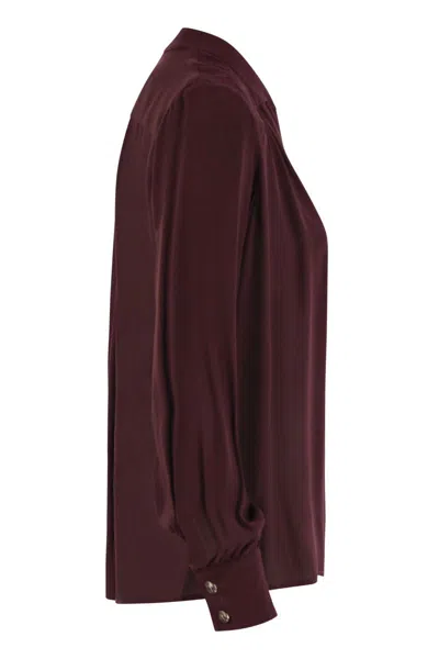 Elisabetta Franchi Logo Metal Detail Collar Shirt