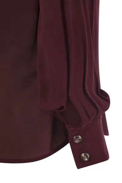 Elisabetta Franchi Logo Metal Detail Collar Shirt