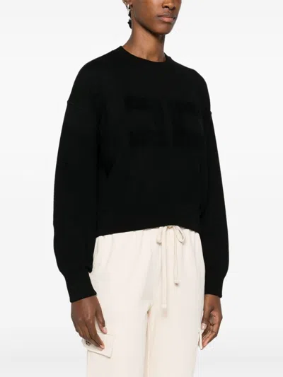 Elisabetta Franchi Logo Patch Drop Shoulder Sweatshirt