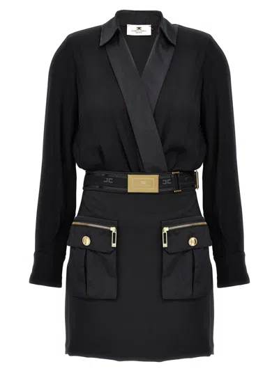 Elisabetta Franchi Mini Abito Con Camicia E Gonna Con Tasche
