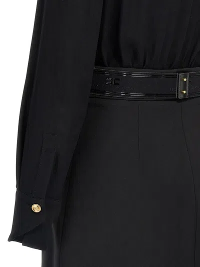 Elisabetta Franchi Mini Abito Con Camicia E Gonna Con Tasche