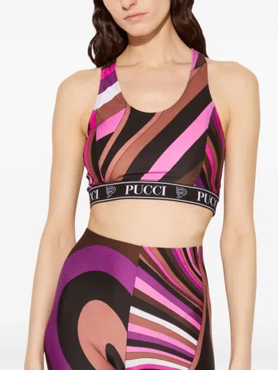 Pucci Emilio  Abstract Print Crop Top