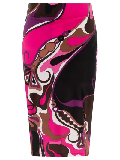 Pucci Orchidee-print Pencil Skirt