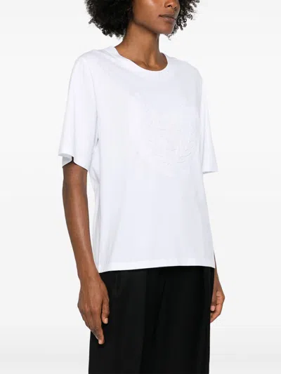 Emporio Armani Asv Jumper In Supima Jersey With Embossed Signature Logo Embroidery